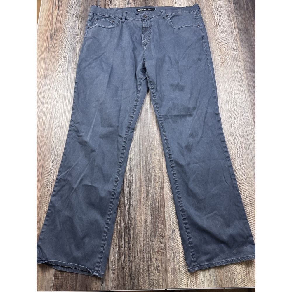 Big Star‎ Navy Blue Union Regular Straight Stretch Jeans Pants Mens 38R (40x32)